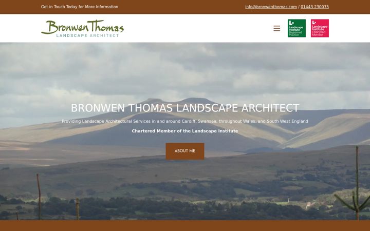 Screenshot of bronwenthomas.com
