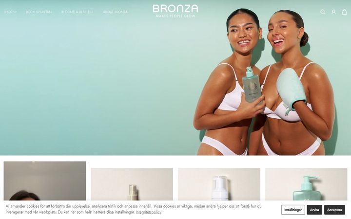 Screenshot of bronza.fi