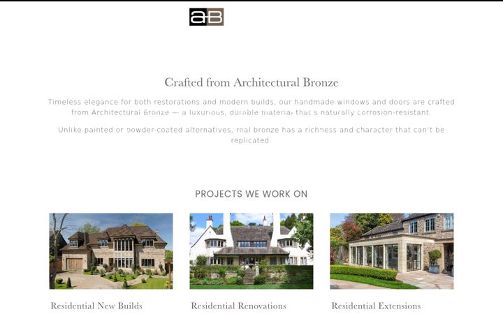 Screenshot of bronzecasements.com