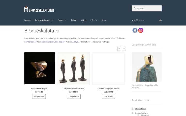 Screenshot of bronzeskulpturer.com