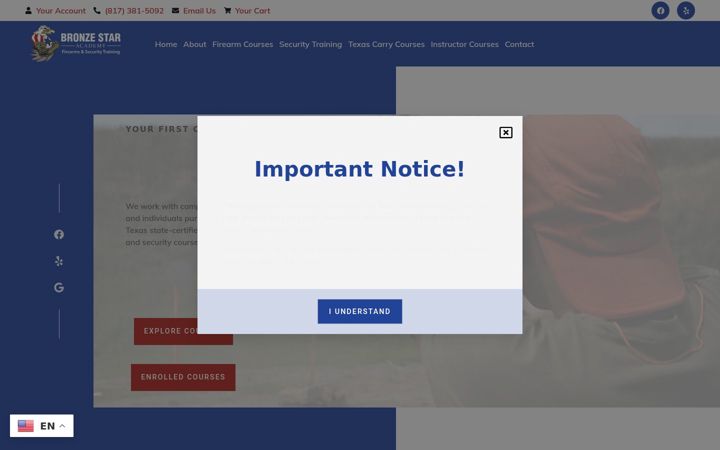 Screenshot of bronzestaracademy.com