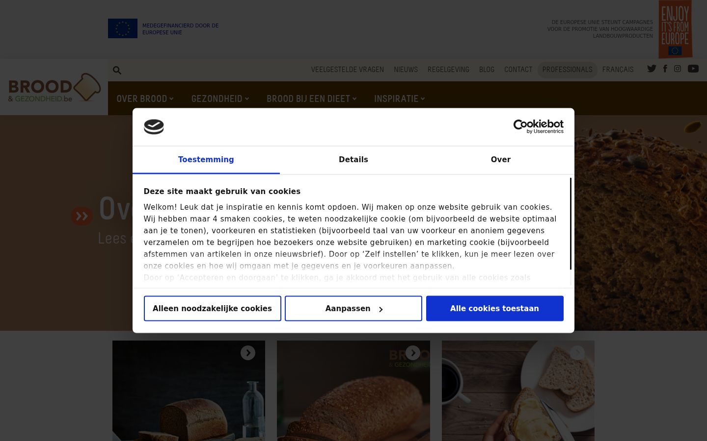 Screenshot tal-banner tal-kunsens muri qabel kwalunkwe interazzjoni