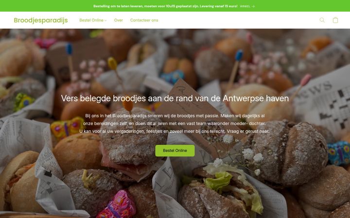 Screenshot di broodjesparadijsmerksem.be