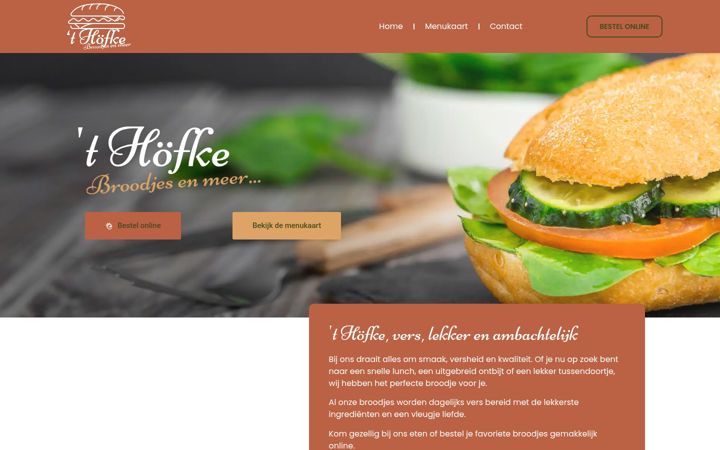 Screenshot of broodjeszaakthofke.nl