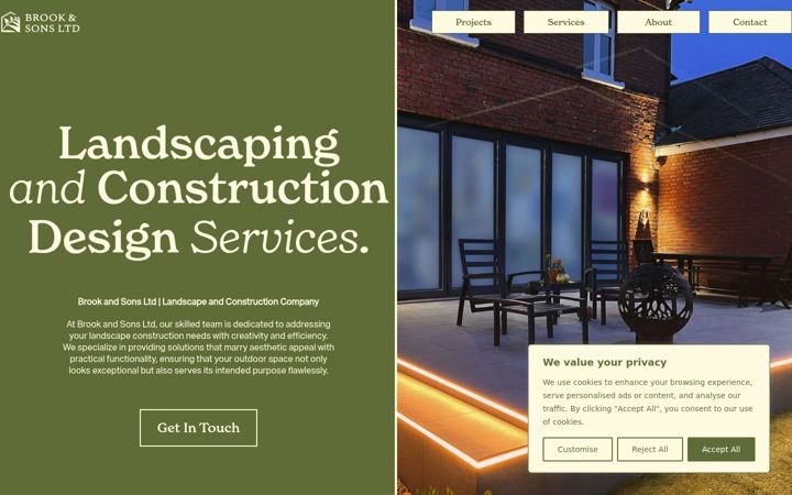 Screenshot of brookandsons.co.uk