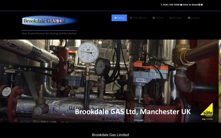Screenshot of brookdalegas.co.uk