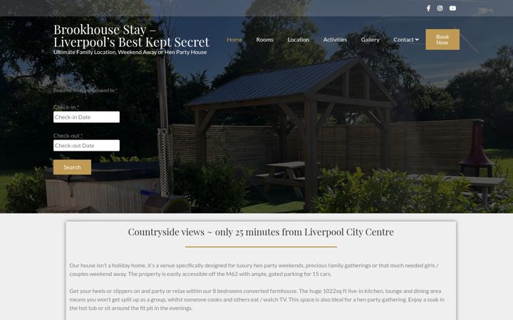 Screenshot of brookhousestay.co.uk