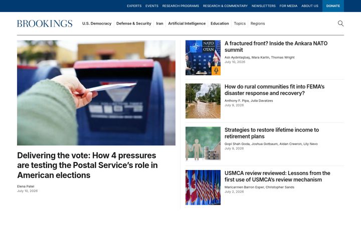 Screenshot van brookings.edu