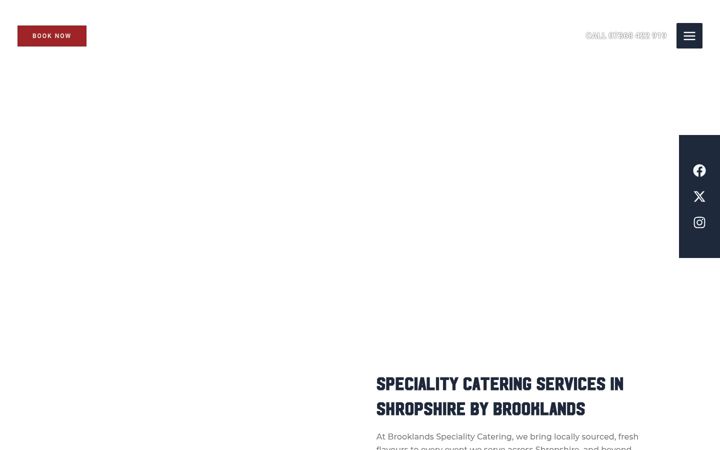 Screenshot of brooklandsspecialitycatering.co.uk