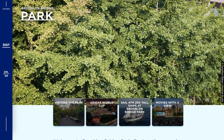 Screenshot of brooklynbridgepark.org
