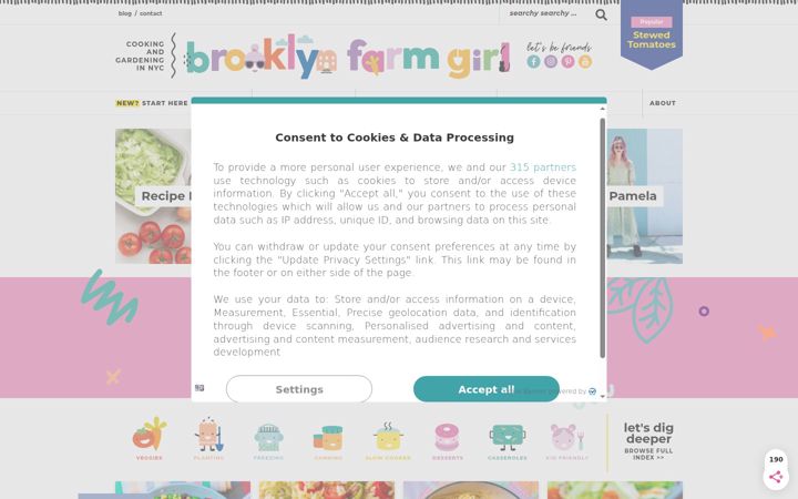 Screenshot of brooklynfarmgirl.com