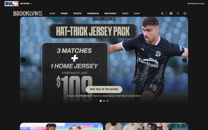 Screenshot of brooklynfootballclub.com