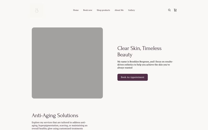 Screenshot of brooklynsskin.com