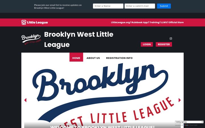 Screenshot of brooklynwestlittleleague.org