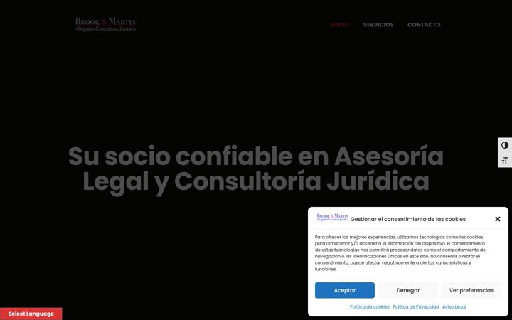 Screenshot of brookmartinabogados.com