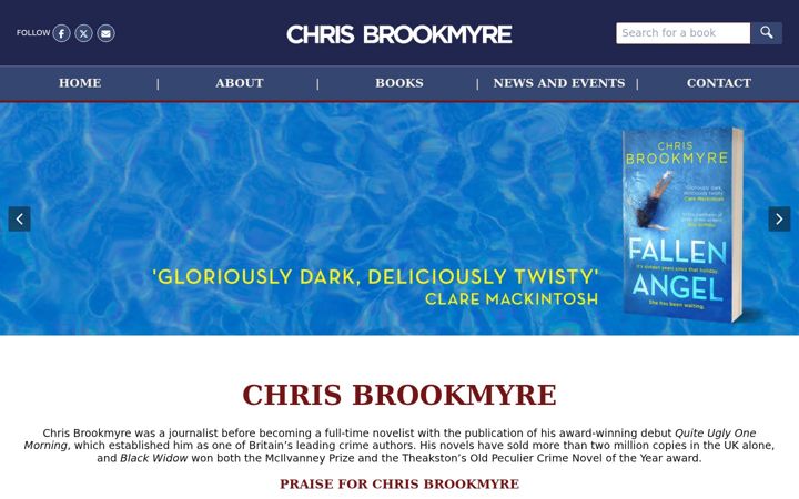 Screenshot of brookmyre.co.uk