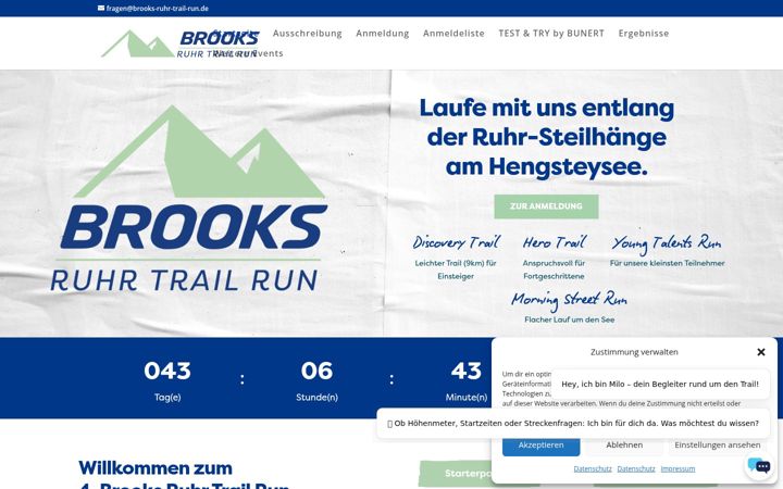 Screenshot of brooks-ruhr-trail-run.de