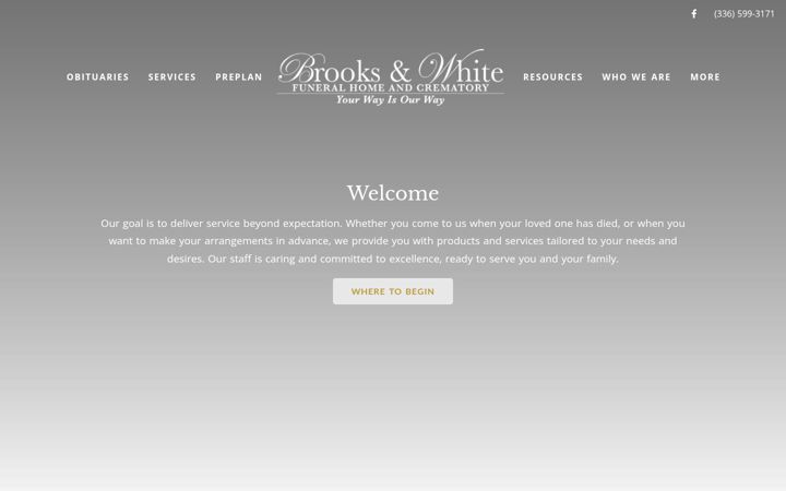 Screenshot of brooksandwhite.com