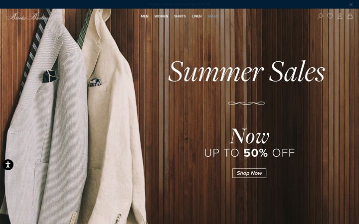 Zrzut ekranu brooksbrothers.eu