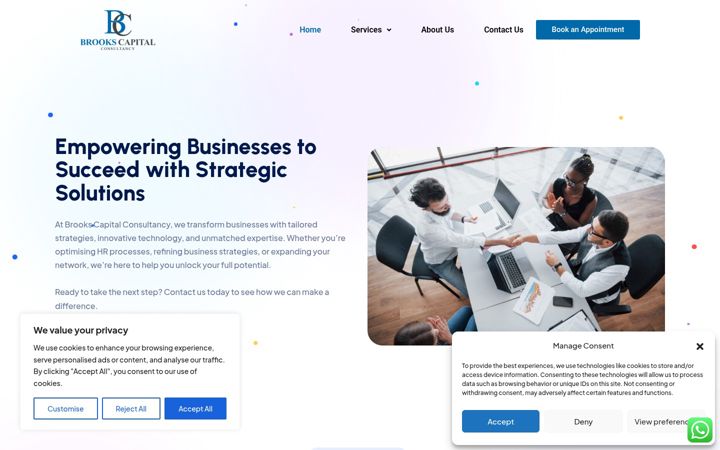 Screenshot of brookscapitalconsultancy.com