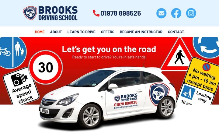 Screenshot of brooksdrivingschool.co.uk