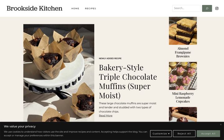 Screenshot of brooksidekitchen.com