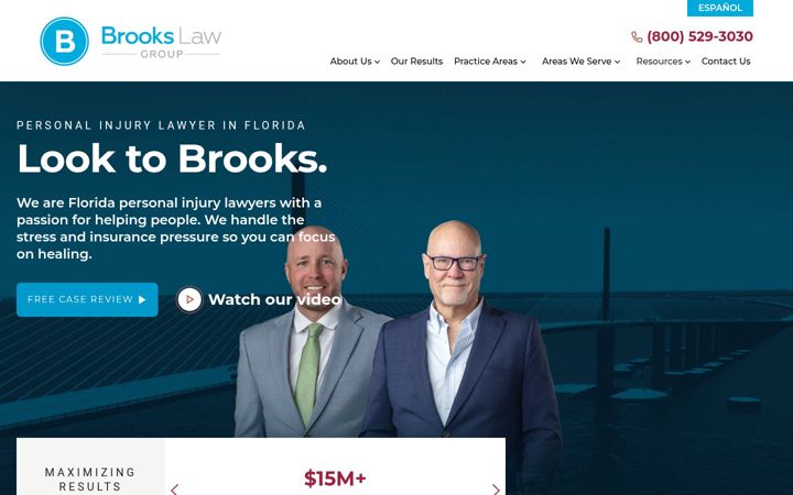 Screenshot of brookslawgroup.com