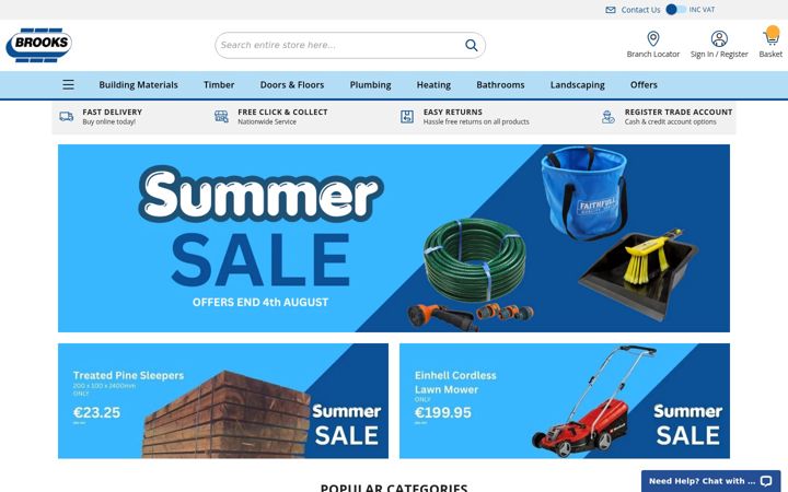 Screenshot of brooksonline.ie