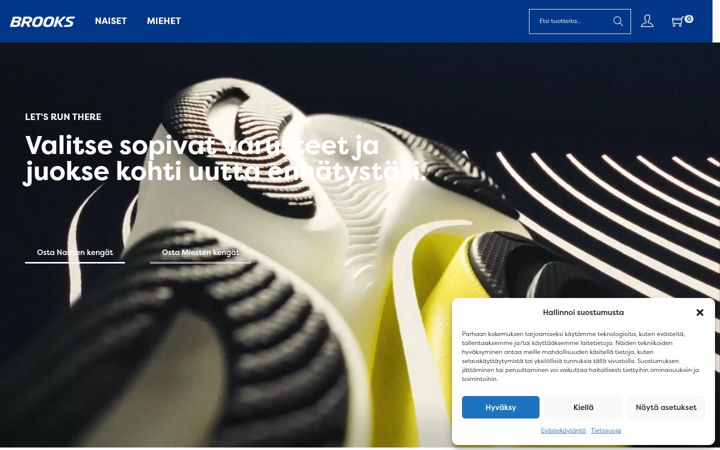 Screenshot of brooksrunning.fi
