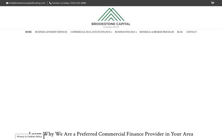 Screenshot of brookstonecapitalfunding.com