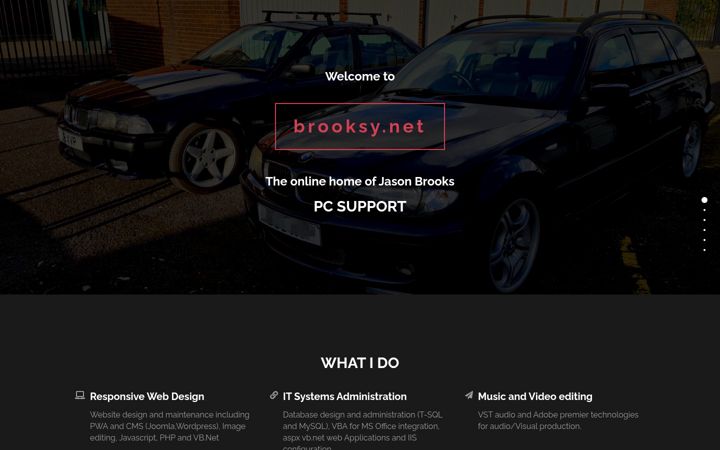 Screenshot of brooksy.net