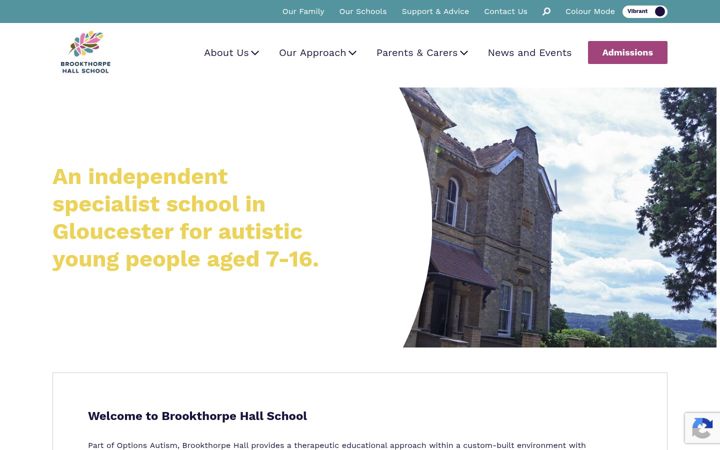 Screenshot of brookthorpehallschool.co.uk