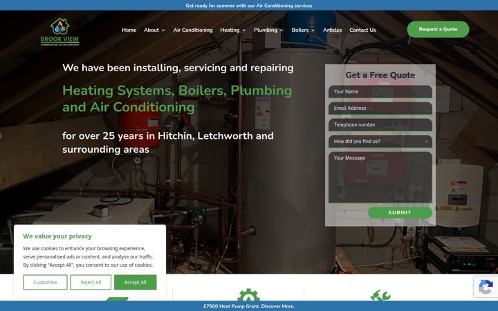 Screenshot of brookviewplumbing.co.uk