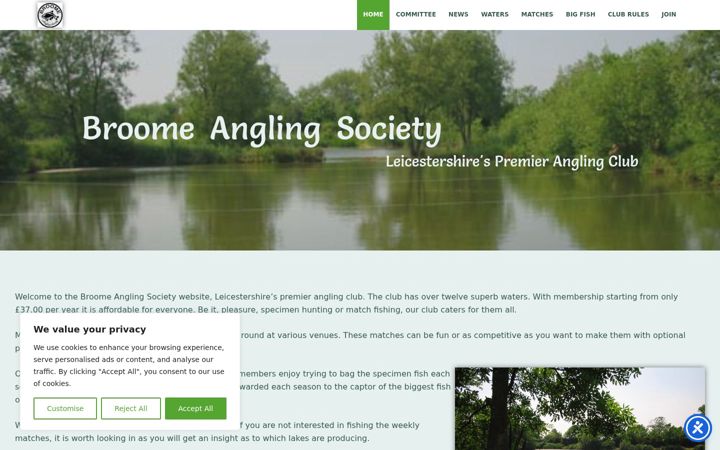 Screenshot of broomeanglingsociety.co.uk