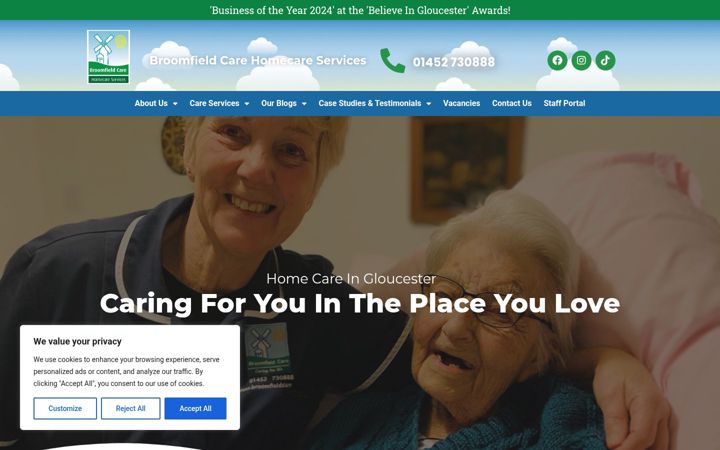 Screenshot of broomfieldcare.com