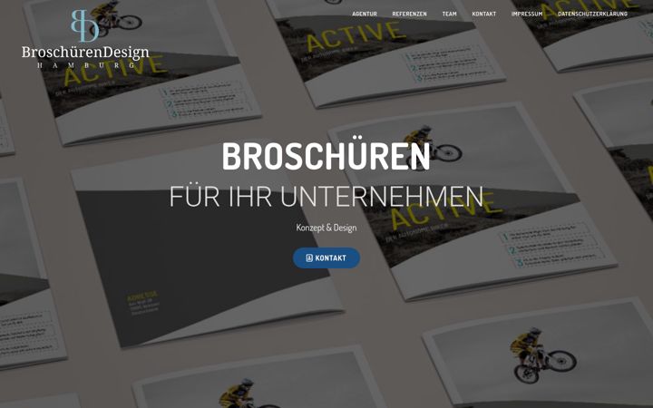 Screenshot of broschuerendesign-hamburg.de