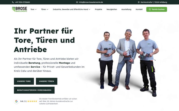 Screenshot of brose-bauelemente.de