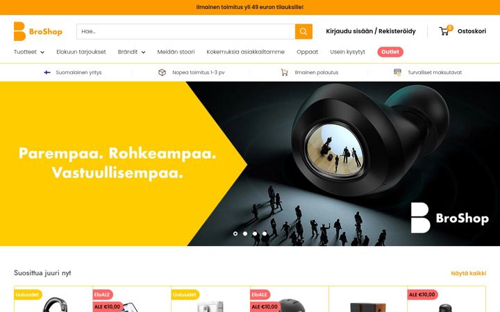 Screenshot of broshop.fi