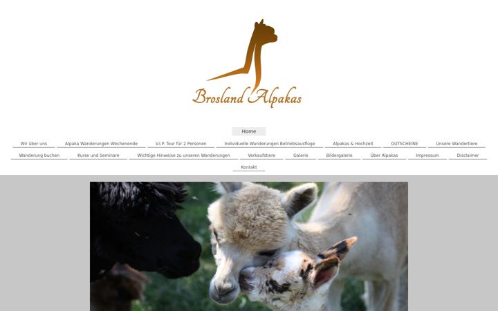 Screenshot of brosland-alpakas.de