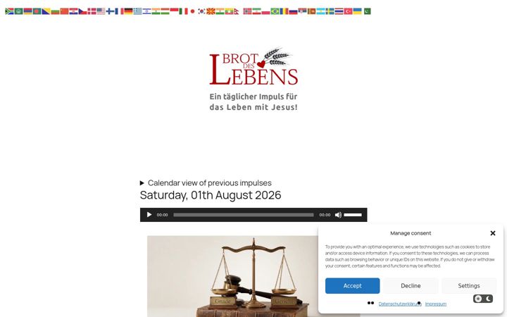 Screenshot of brot-des-lebens.de
