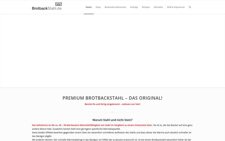Snímek obrazovky brotbackstahl.de