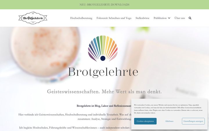 Screenshot of brotgelehrte.de