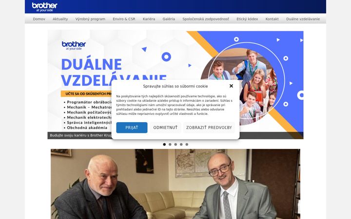 Screenshot of brother-slovakia.sk