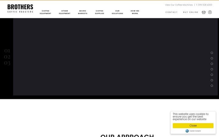 Screenshot of brotherscoffeeandvending.co.uk