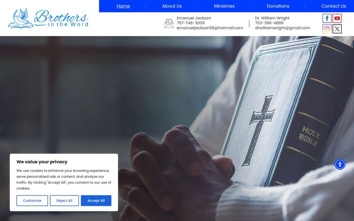 Screenshot of brothersintheword.org