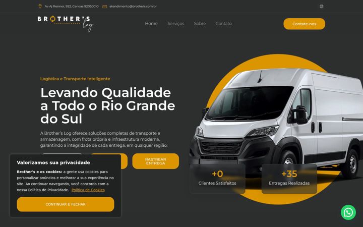 Screenshot of brotherslog.com.br