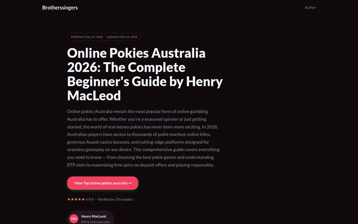 Screenshot of brotherssingers.com
