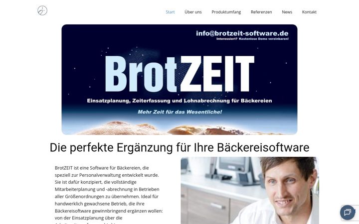 Screenshot of brotzeit-software.de