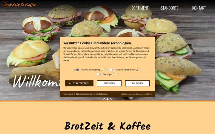 Skjermbilde av brotzeitundkaffee.de
