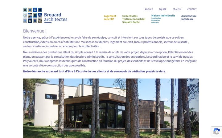 Екранна снимка на brouardarchitectes.fr